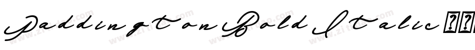 Paddington Bold Italic字体转换